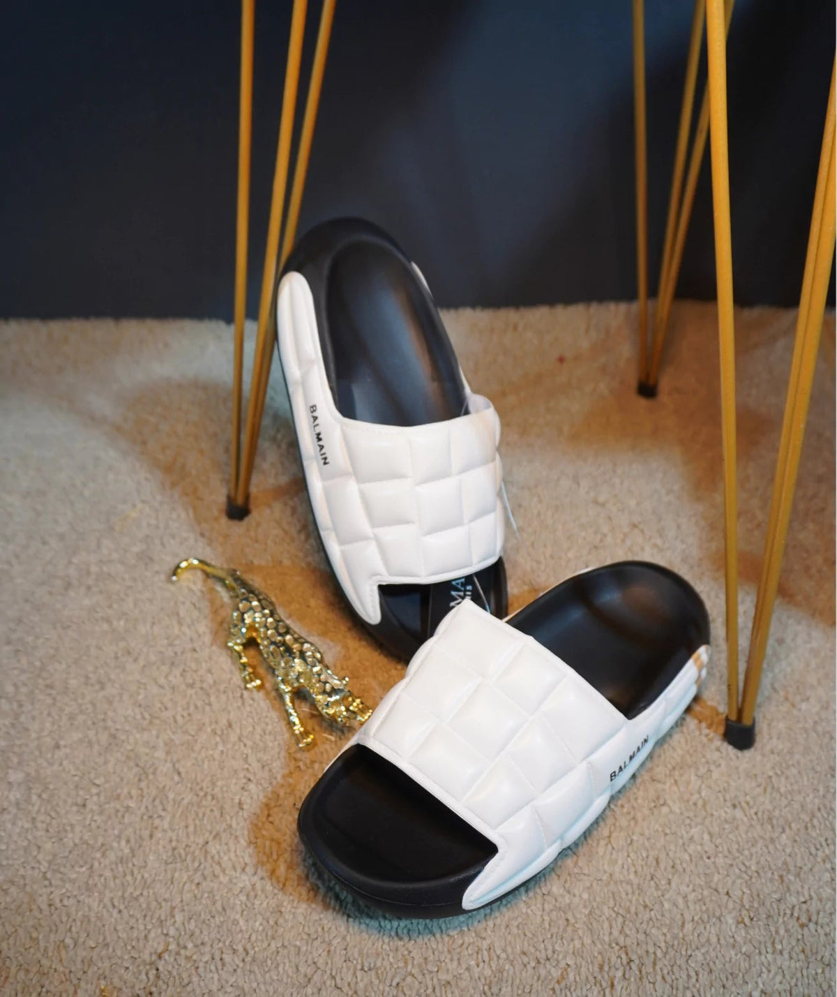 Balmain Paris Slipper White in Pakistan - The Shan Store