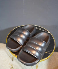 Black Trendy Balmain Slides for Men - The Shan Store