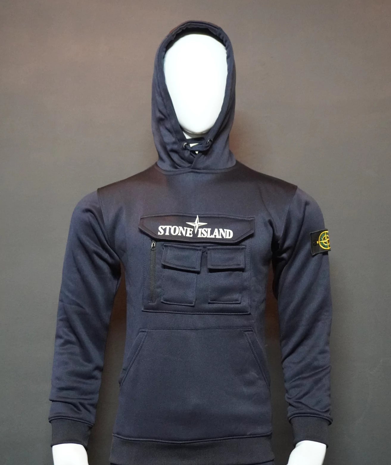 Stone Island Hoodie Pullover Blue Tracksuit