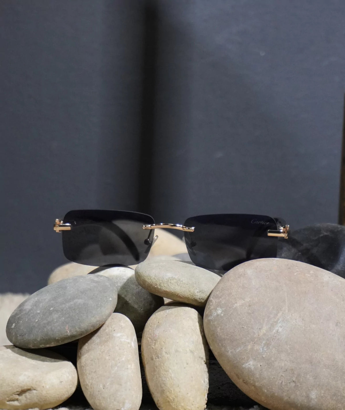 Cartier Small Square Rimless Premium Sunglasses