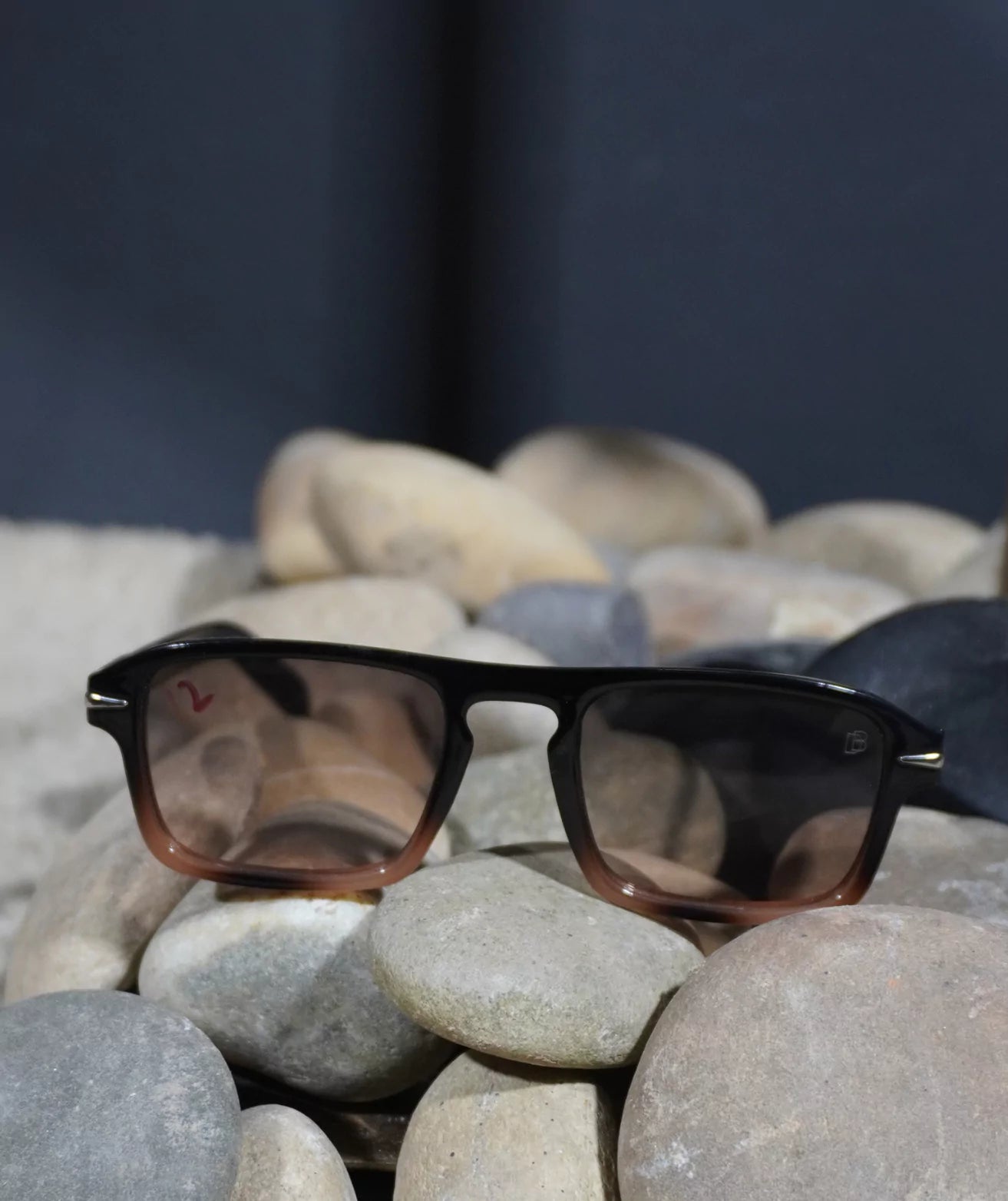 Black-Clear Retro-Vintage Acetate Tinted Sunglasses