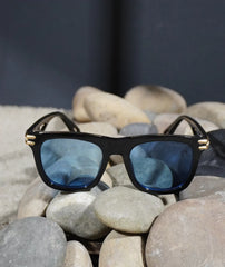 Maybach Black Blue Full Rim Wayfarer Shape Sunglasses