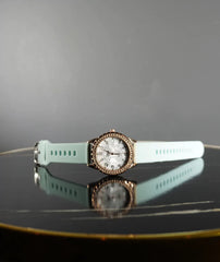 Women's Round Dial Blue Strap Luxury Watches