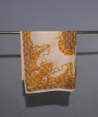 Versace White & Gold Silk Majestic Scarf