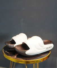 Premium Stylish Balmain Slides for Men White