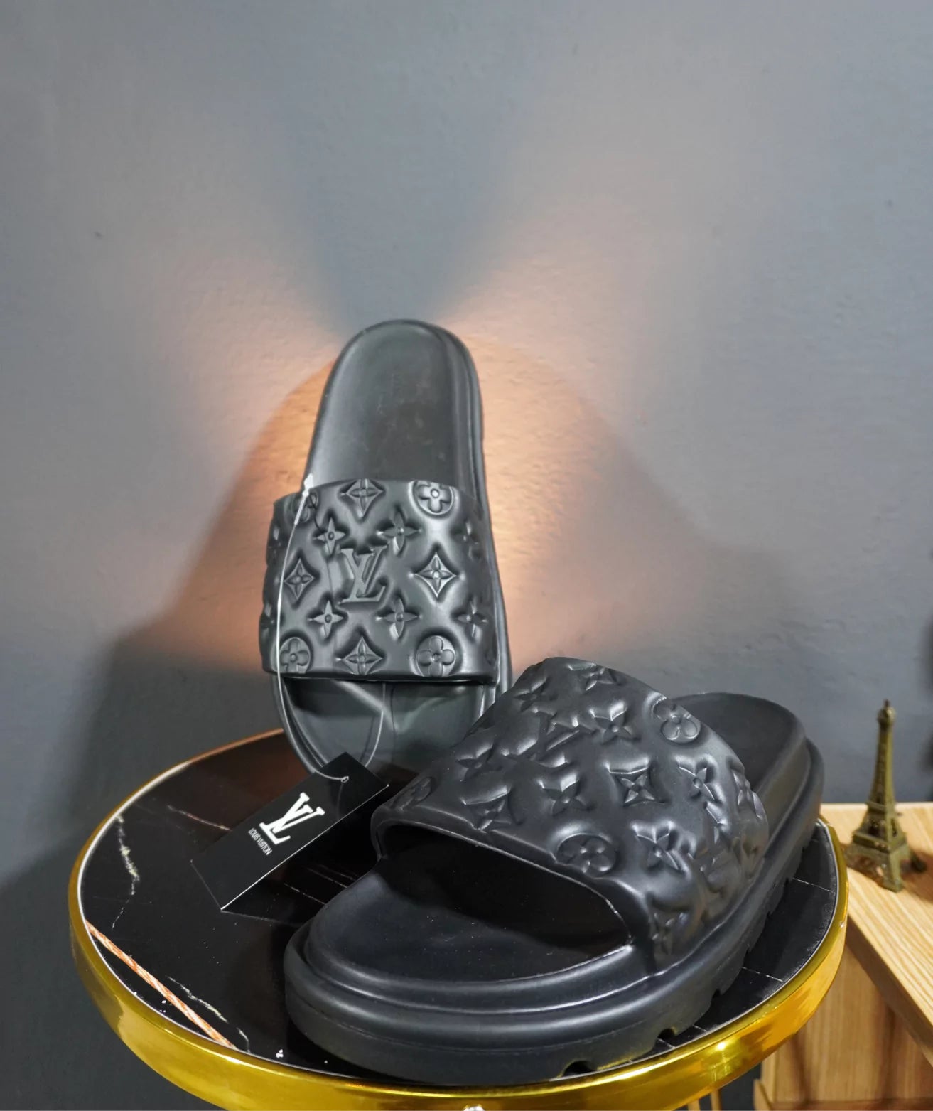 Louis Vuitton Black Widow Slippers for Men