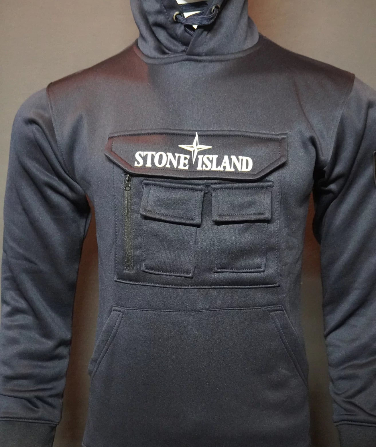 Stone island hoodie with logo on front online