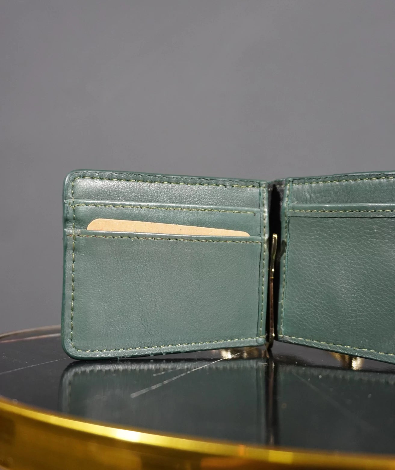 Bullhide Men's Green Casual Premium Leather Wallet