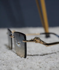 Cartier Diamond-Cut Rimless Sunglasses