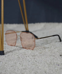 Rose Gold Double Bridge Luxury Sunglasses