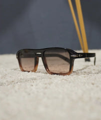 Black-Clear Retro-Vintage Acetate Tinted Sunglasses