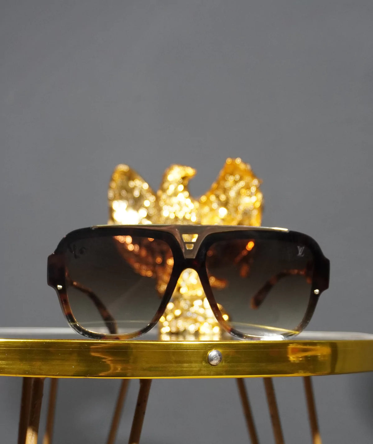 LV Wayfarer New Style Black Gold Sunglasses