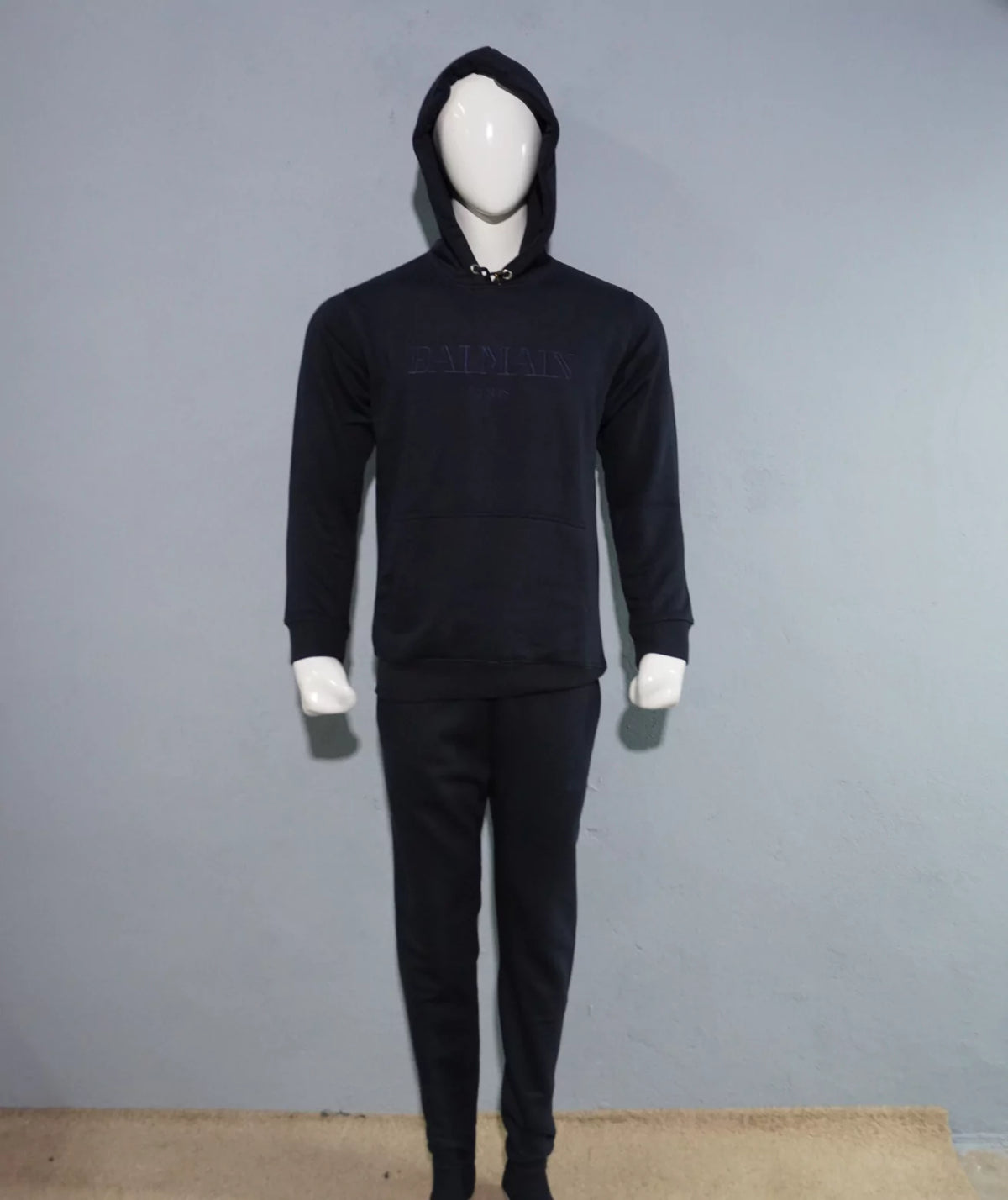 High-Quality Balmain Classic Logo Blue Tracksuit