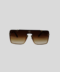 Versace Flat Gold Brown Rich Looking Sunglasses