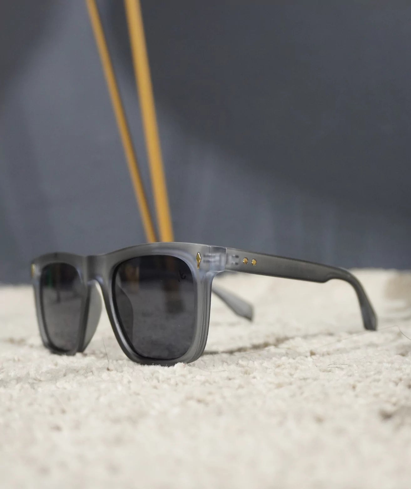 High-End Unique Black Square Shape Sunglasses