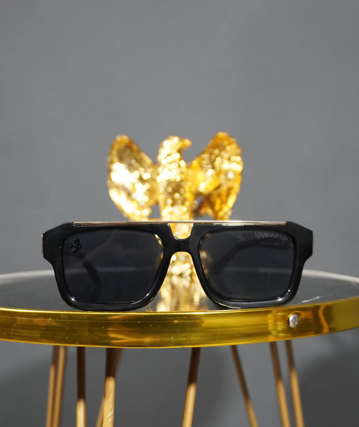 Louis Vuitton Cyclone Black & Gold Elite Sunglasses