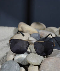 Prada Vintage Square Rimless Sunglasses