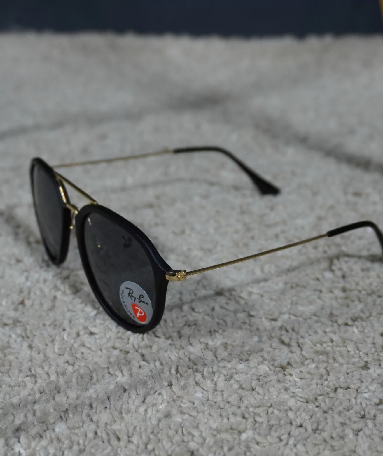 Ray-Ban Black Round Shape Sunglasses