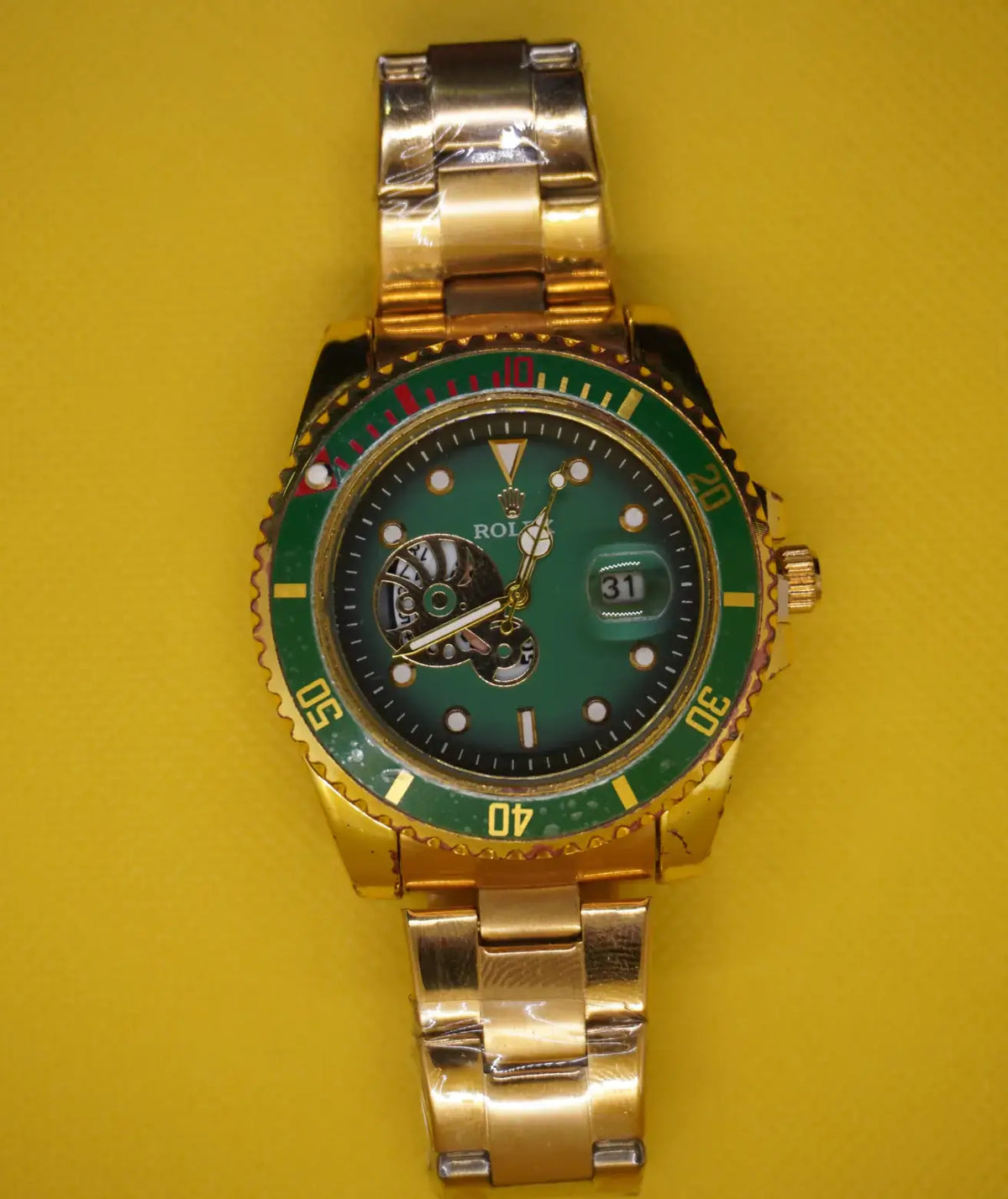 Rolex Gold x Green Watch