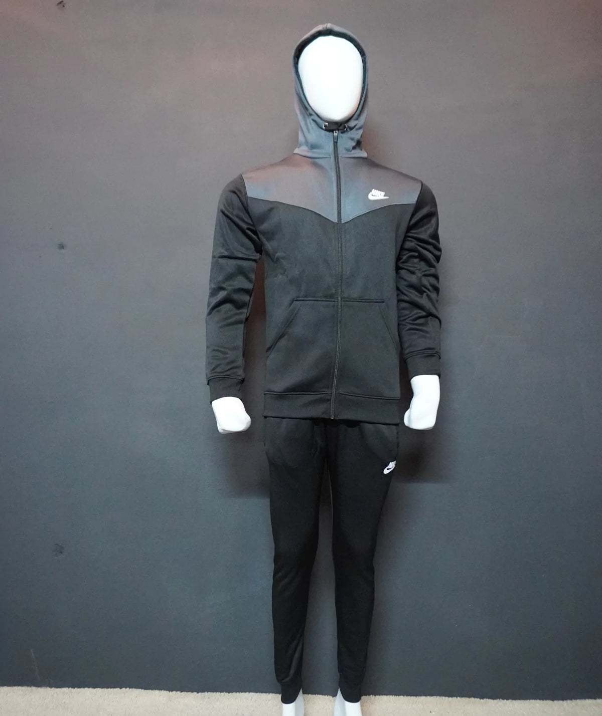 Nike Elegant Tech Full Zip Hoodie Grey Tracksuit