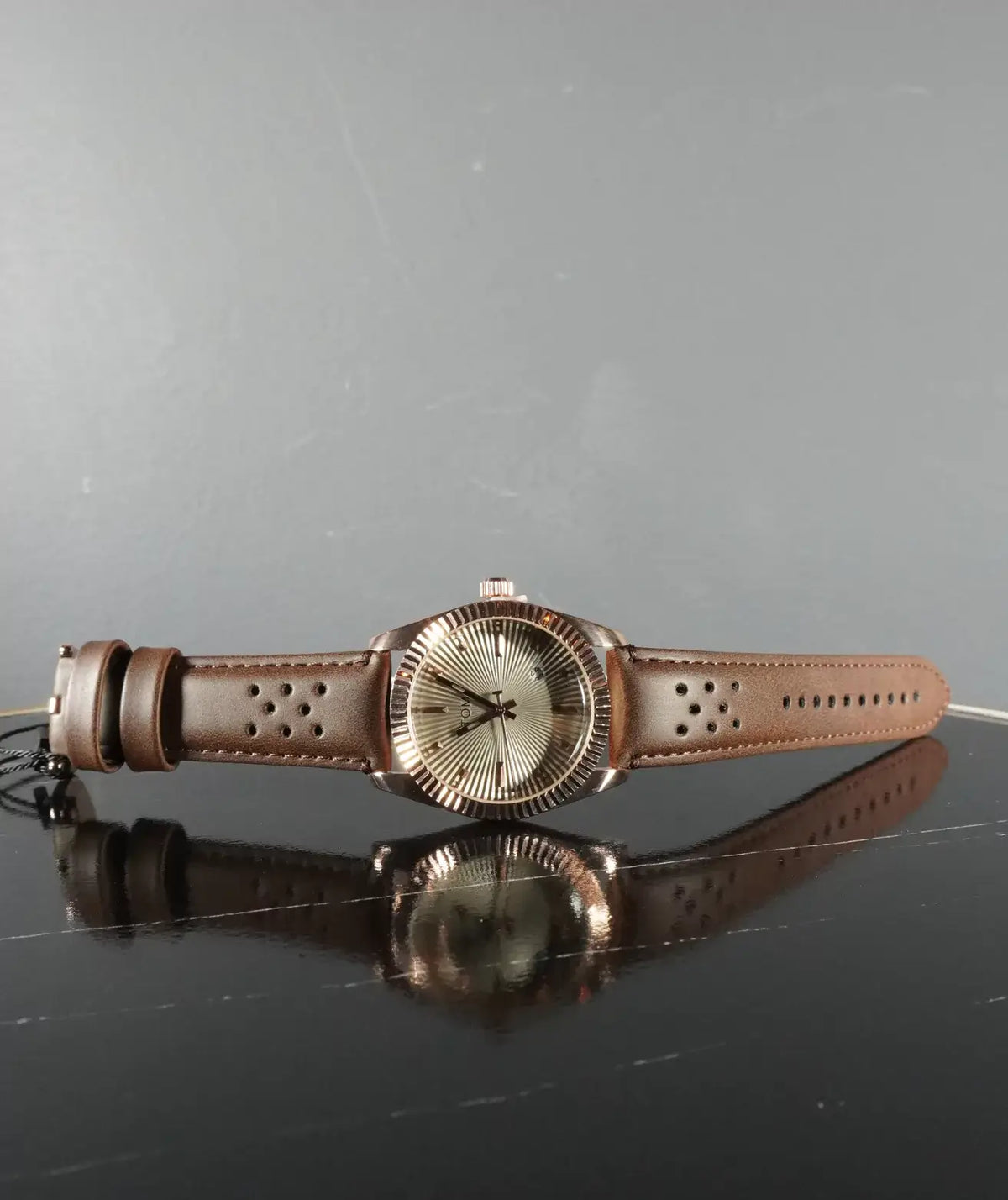 TOMI Special Brown Leather Edition Watch