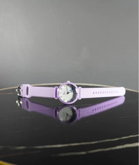 Round Shape Women's Purple Strap Premium Watch