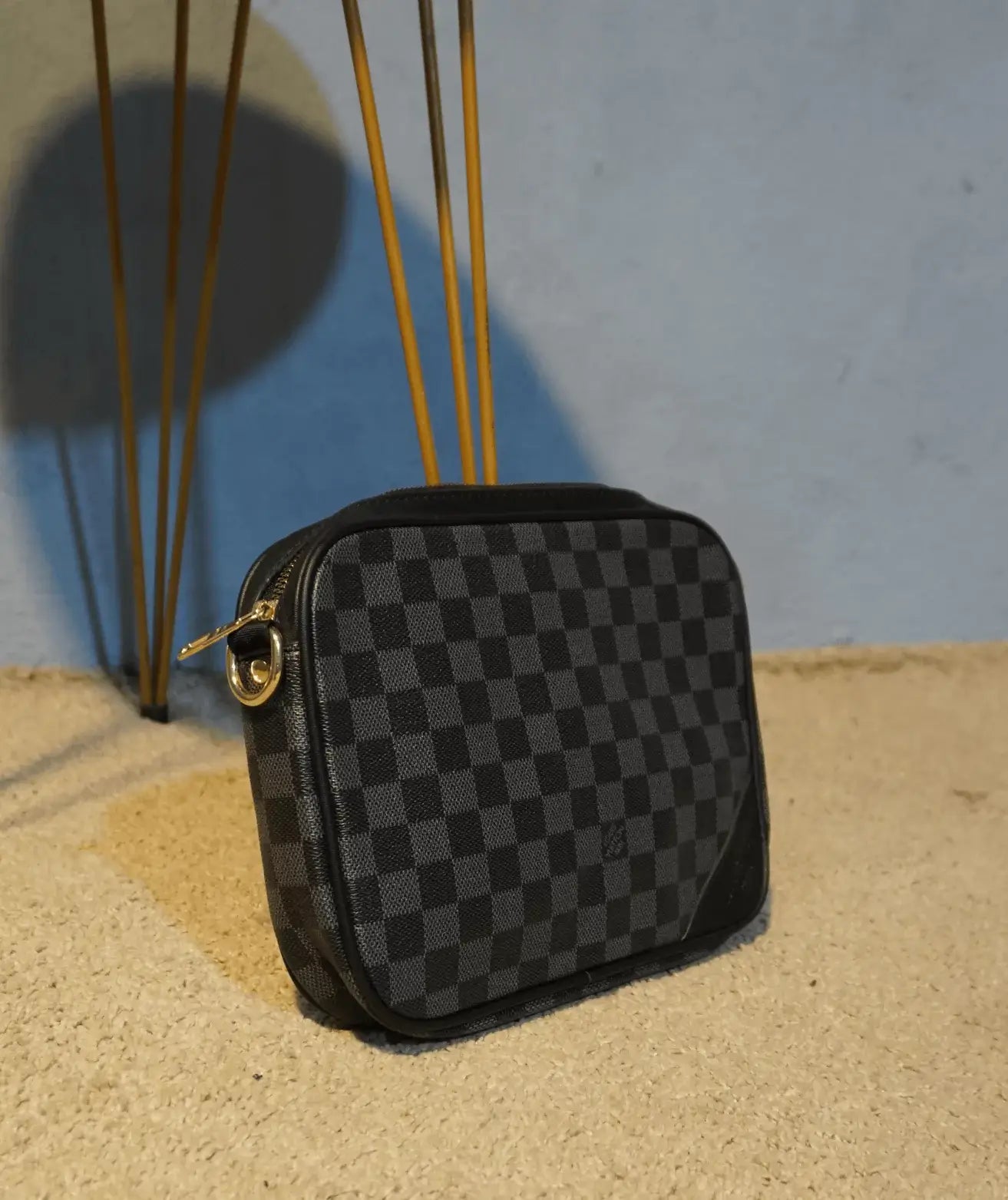 Crossbody LV Bag - Black & Grey